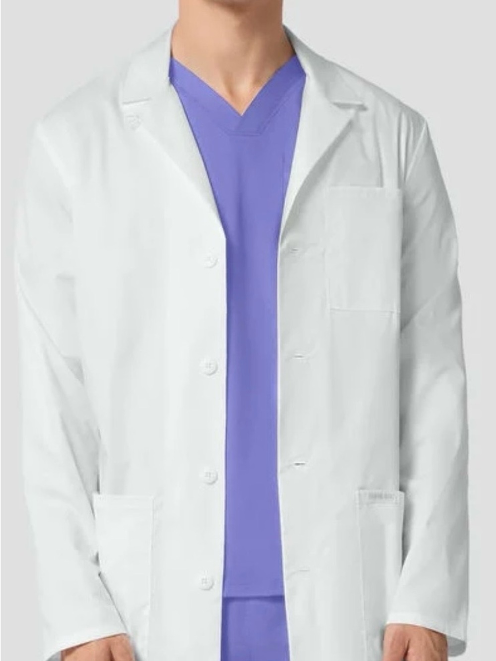 Men's Modern Cherokee White Medical Lab Jacket - Professional Coat CK412